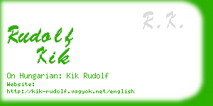 rudolf kik business card